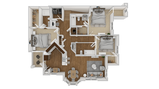 Floorplan - The Retreat Apartment Homes