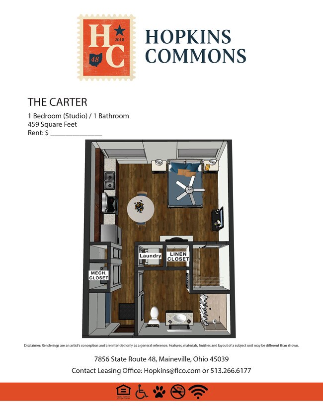 Floorplan - Hopkins Commons (55+ Active Living)