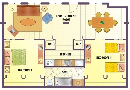 2BR/1BA - Commodore Inn The Grove