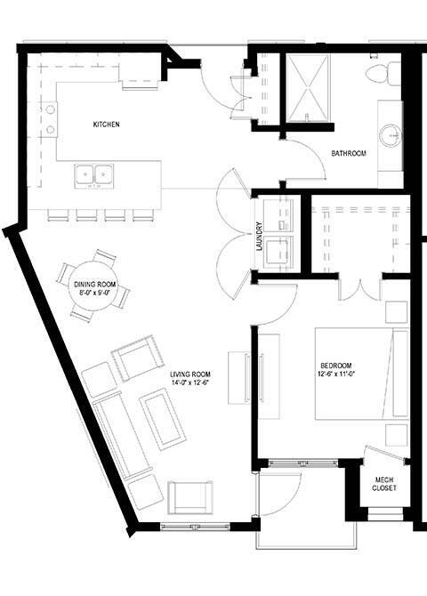 Floorplan - River North Senior Apartments