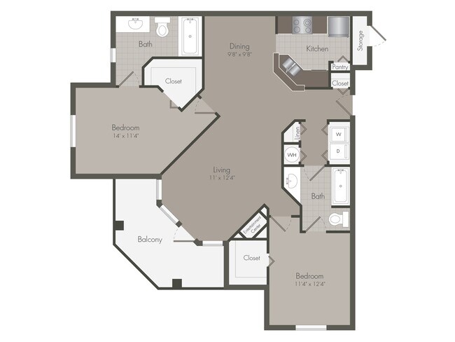 Delano | 2 Bedroom | 2 Bath | 1289 SF - Lucerne at Lake Brandon Apartments