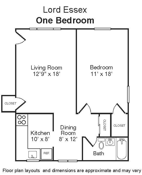 4 Room 1 Bedroom - Lord Essex Apartments