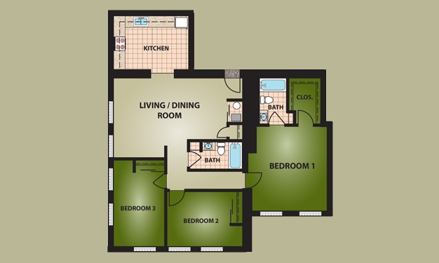 3BR/2BA - The Landings at Maysville High School