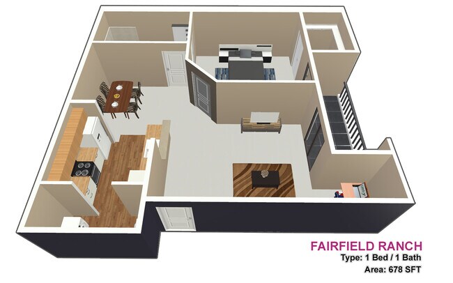 1 BED / 1 BATH - Fairfield Ranch
