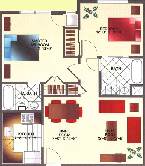Floorplan - Pleasantview Apartments