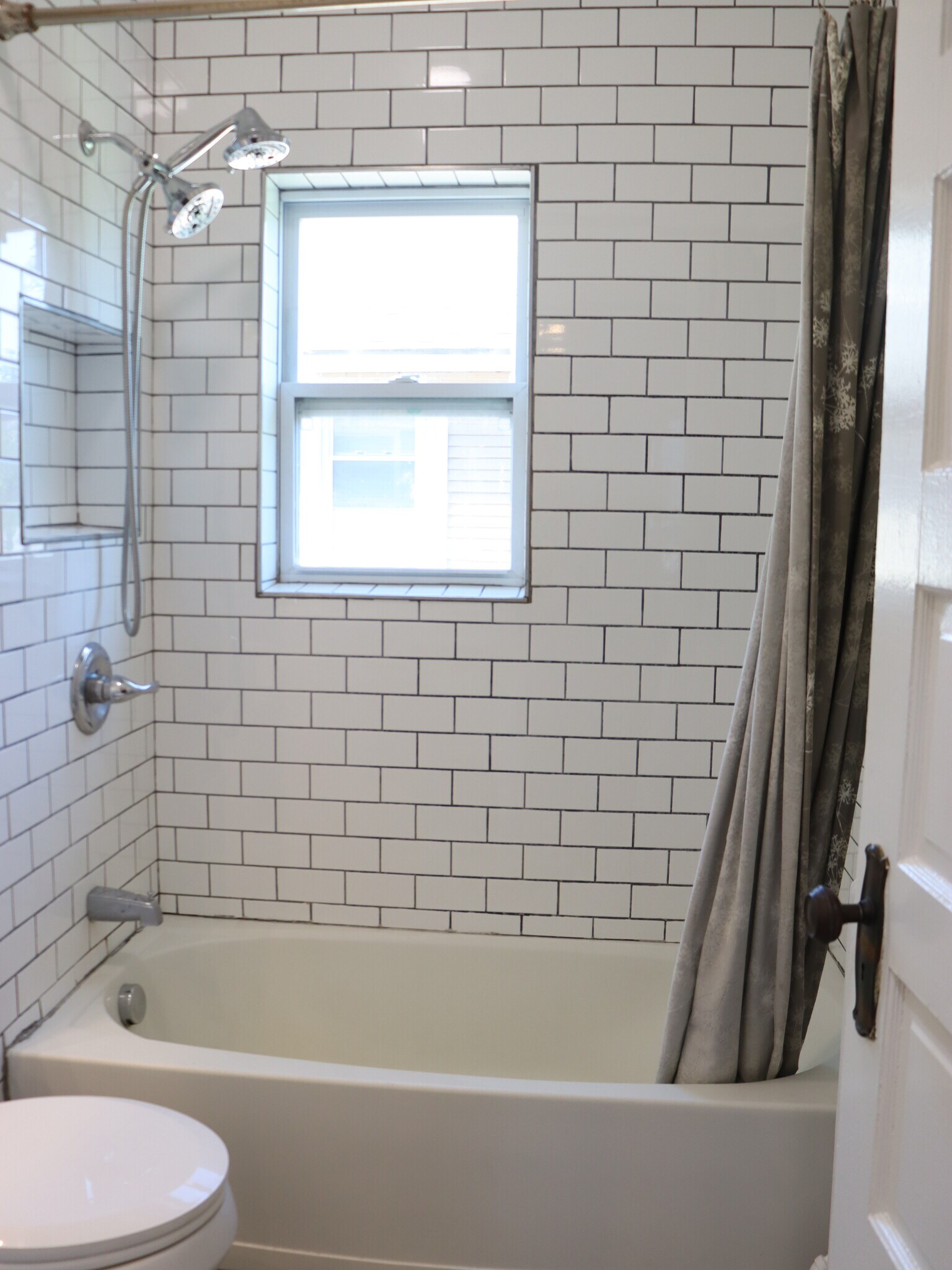 Tiled bathroom with handheld - 20 Olcott Ave