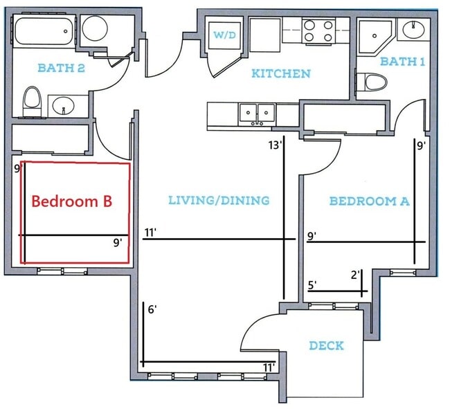 A - Bedroom B available to lease - The Pearl