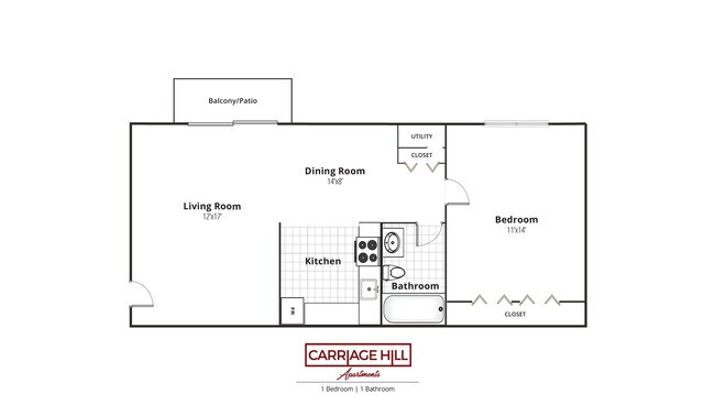 1 Bedroom | 1 Bathroom - Carriage Hill