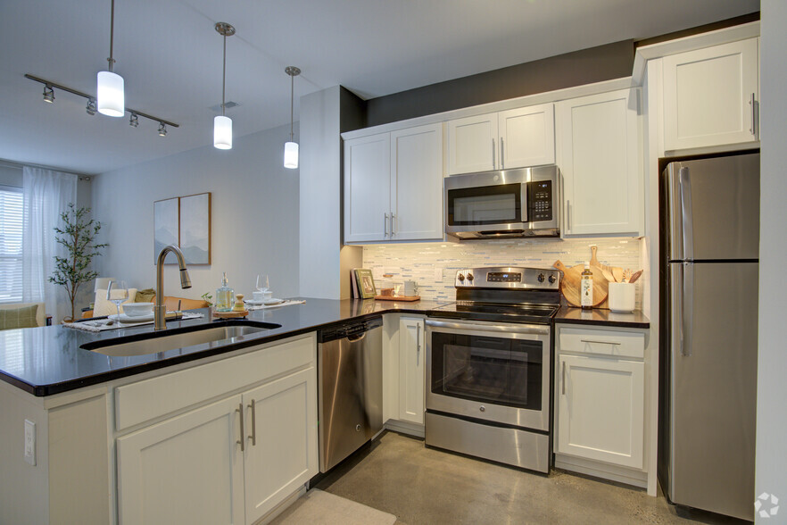 1BR, 1BA - 717SF Sunshine - Kitchen - The Vista at the Heights