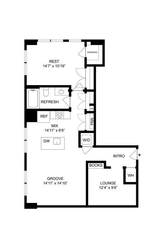 Floorplan - Arapahoe Square Apartments