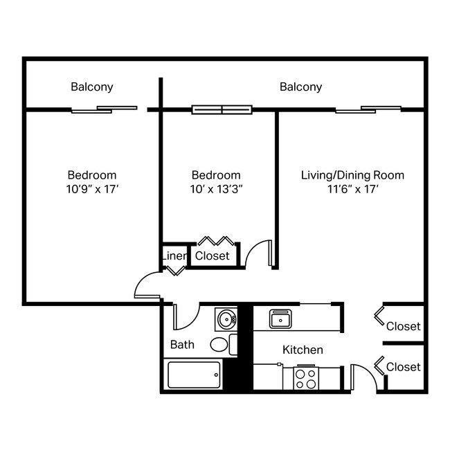 Floorplan - Citizen's Plaza - Income Restricted 62+
