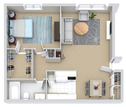 Floorplan - Towne Square Apartments