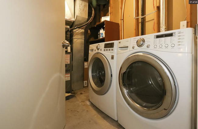 In-unit washer dryer is downstairs and private, allowing for laundry to remain behind closed doors - 584 N 8th W