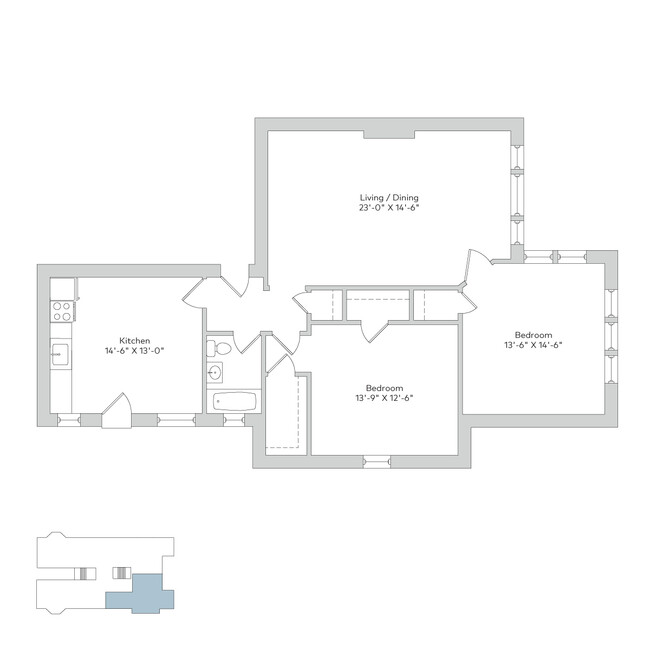 Floorplan - 5528-5532 S. Everett Avenue