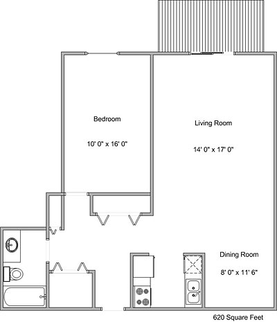 1BR/1BA - Cedars 2