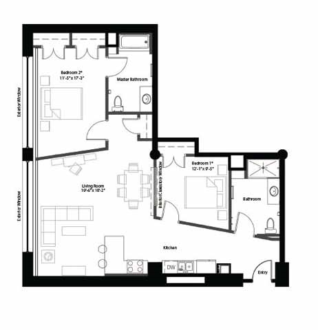 2 Bed 2 Bath - Bethune Lofts