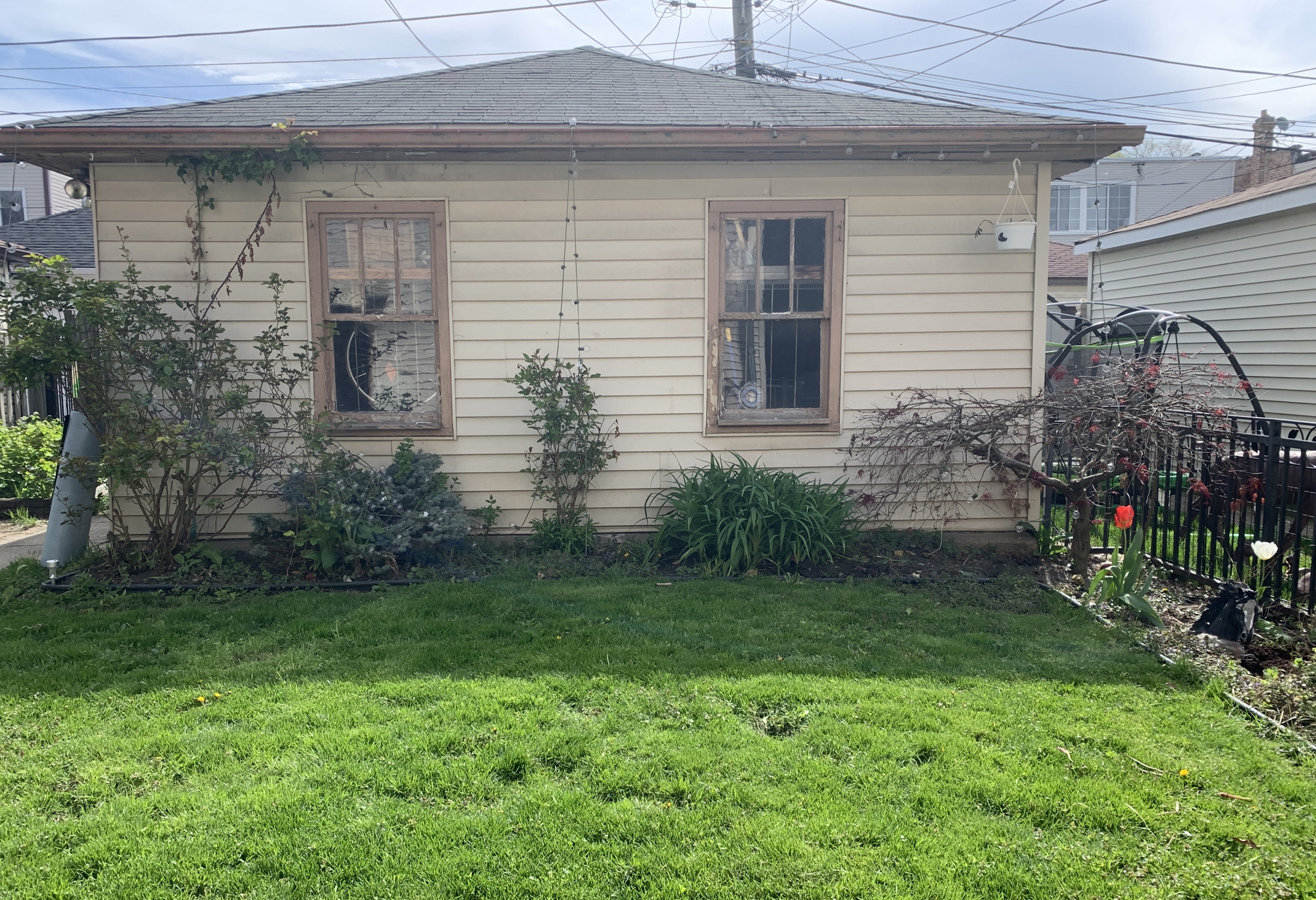 Backyard View (east) and Garage (Yup, you get half!) - 2113 N Springfield Ave