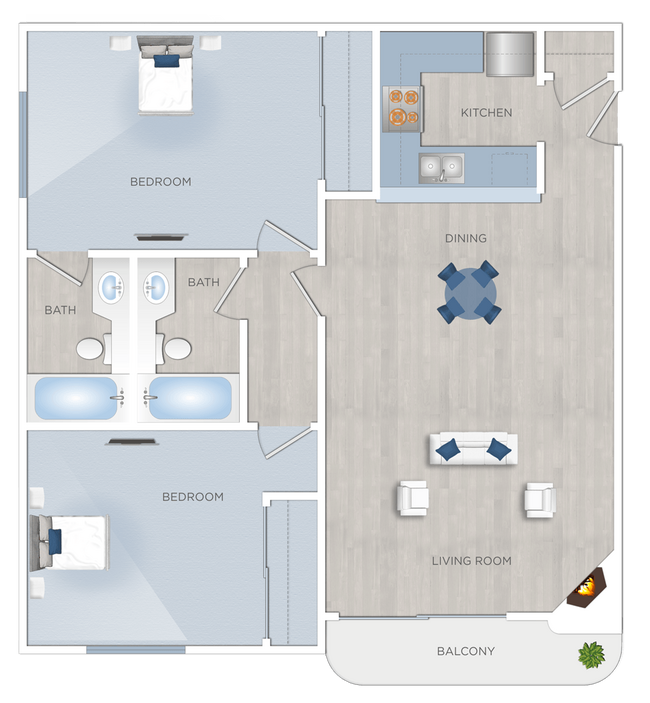 Floorplan - Toluca Terrace Apts.