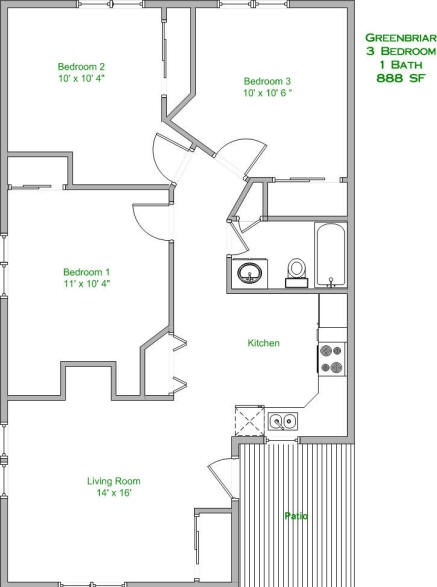 3BR/1BA - Greenbriar