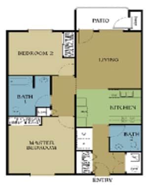 Two Bedroom Small - Parkside at Sycamore