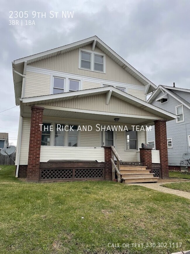 Three bedroom one bathroom home for rent 2305 9th St NW Canton OH