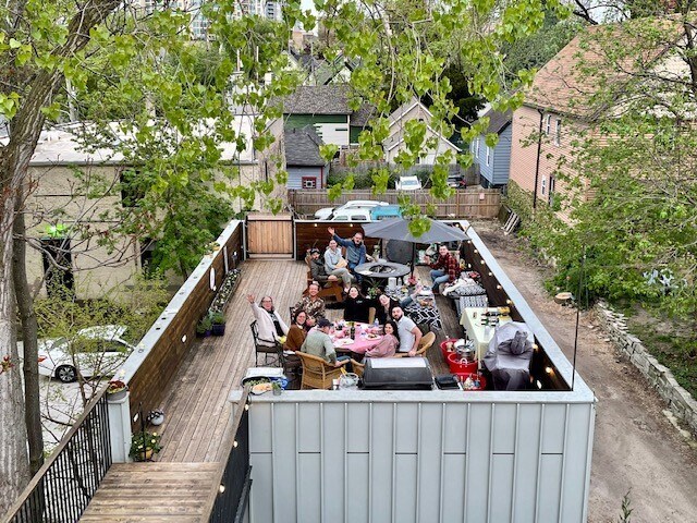 Deck can host a crowd. - 1730 N Franklin Pl