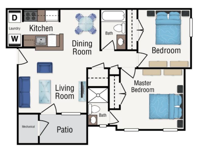 Floorplan - Summerdale Apartments