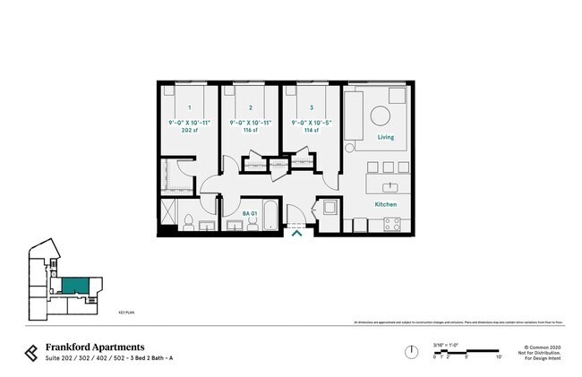 3 Bed 2 Bath - A - 965 Frankford