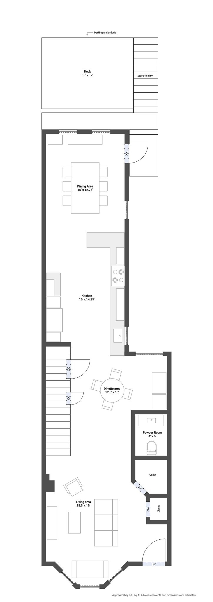 Downstairs Floor Plan - 2033 13th St NW