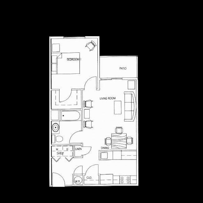 1BR/1BA - Big Horn Apartments
