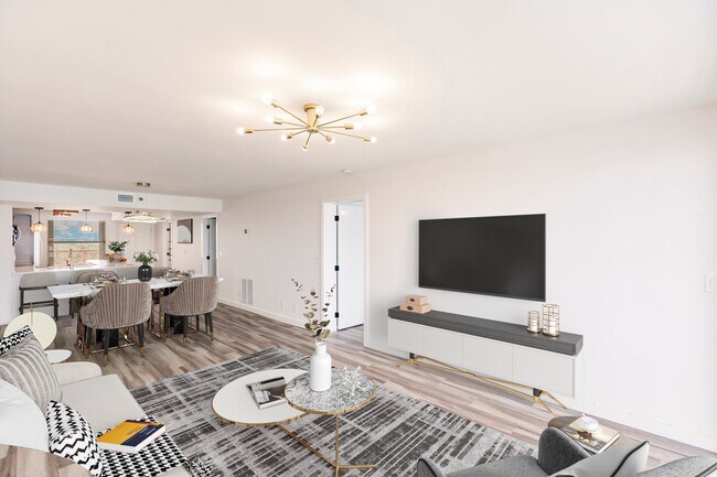 Living Room Staged - 3901 S Flagler Dr