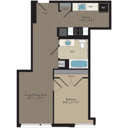 Floorplan - Hodge on 7th - Senior Living