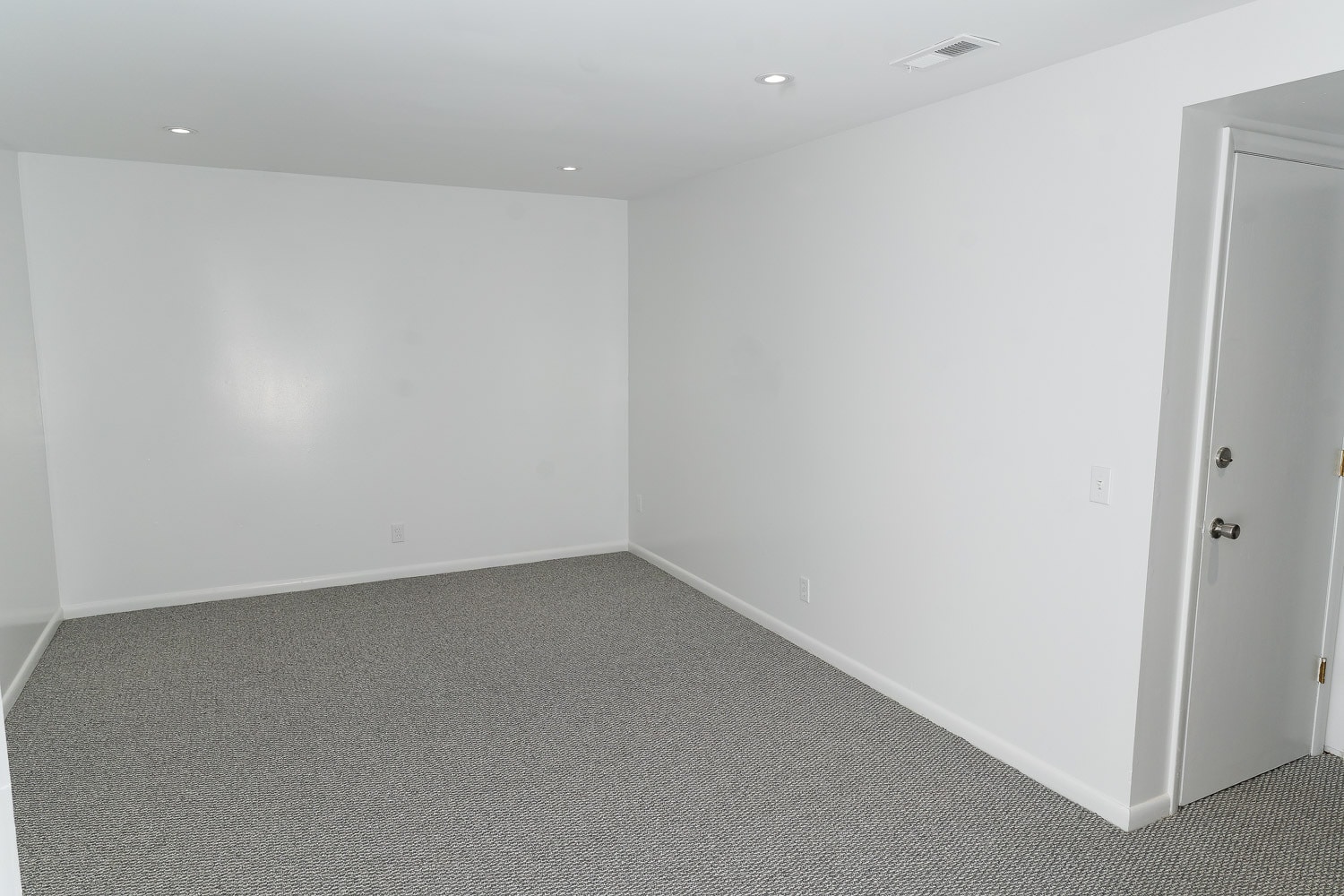 Lower-level carpeted Media/Fitness/Extra Bedroom - 455 Hope St