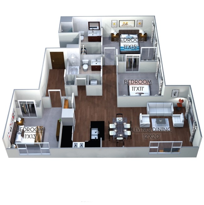 Floorplan - Linea Cambridge Apartments