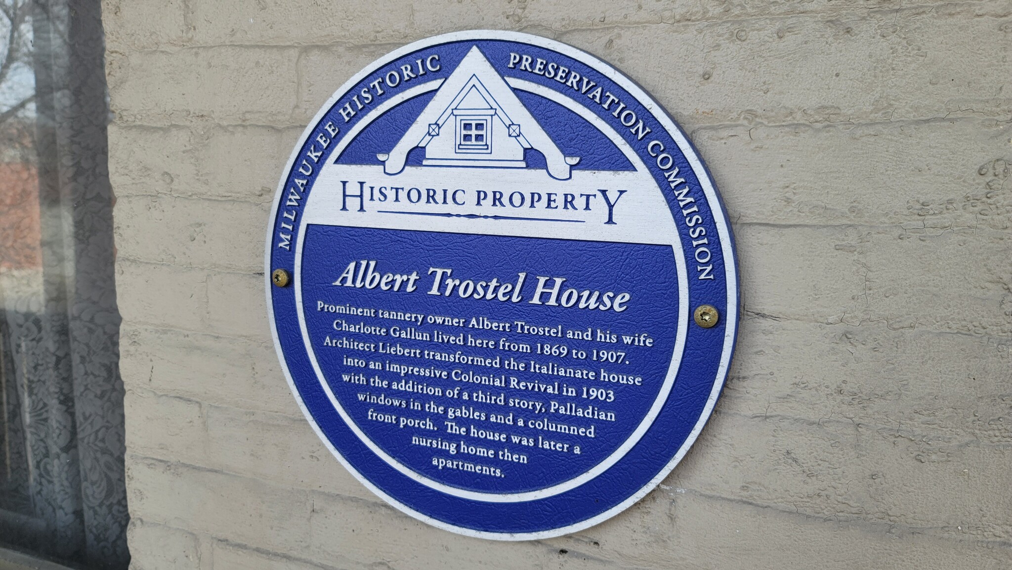 Trostel Plaque - 1648 N Jackson St