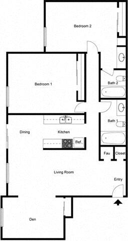 Floorplan - Foothill Village Apartments