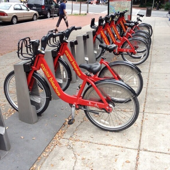 Bike share, scooters, e-bikes all over the neighborhood - 1420 N St NW