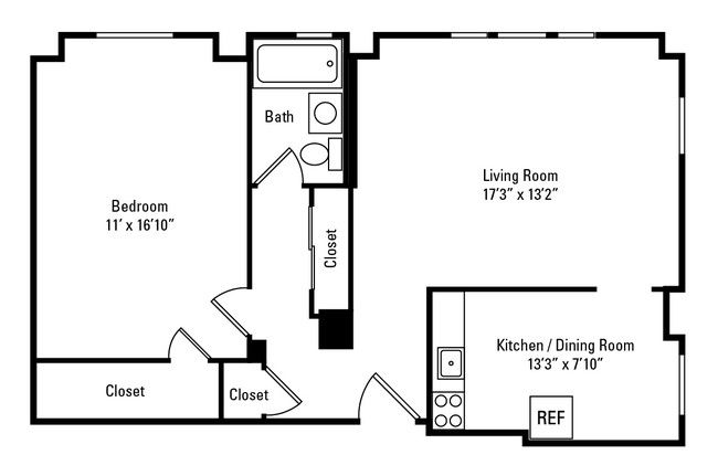 Floorplan - 7100 South Shore Apartment Homes