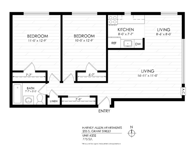 Floorplan - Harvey Allen Apartments