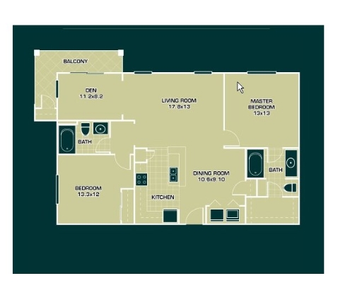 2BR/2BA - Cumberland on Granbury