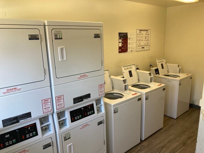 just a dozen steps from door is 24/7 laundry facility - pay with cards - 138 S Bryn Mawr St