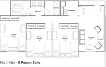3BR/2BA - North Hall