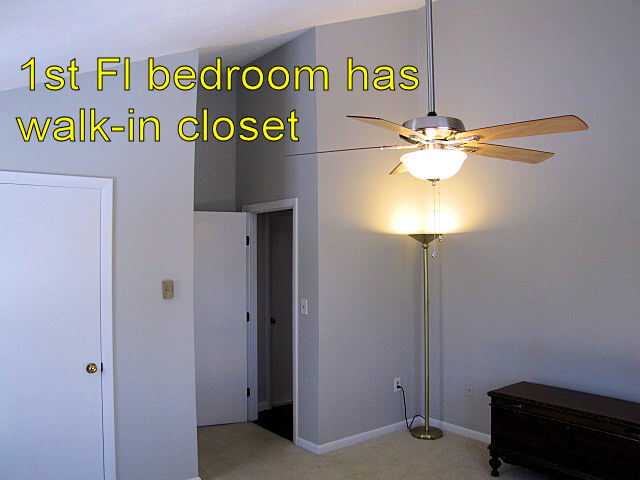Bedroom 1, first floor with walk-in closet - 183 Highwood Dr.