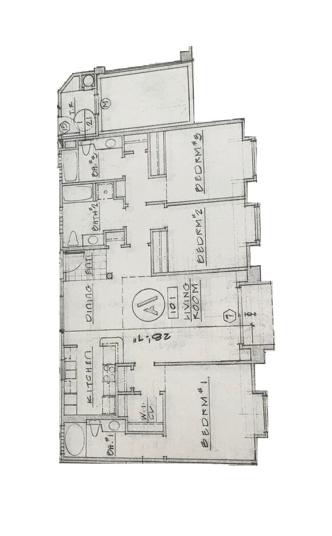 Floorplan - Lido Apartments - 3707 Motor Ave