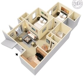 2BR/1BA - The Carmen