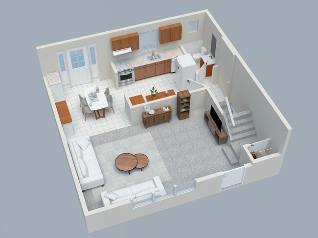 3 BD 1BA Townhome Main Floor - Four Seasons Apartments and Townhomes