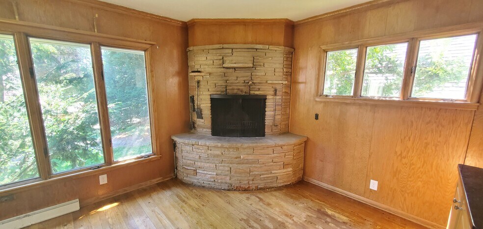 Fireplace in Sunroom - 2923 Arthur St NE