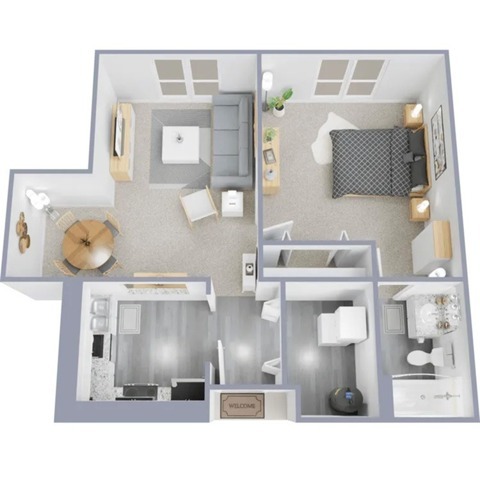 One bedroom, one bath, 760 square foot apartment home - Clear Creek Commons