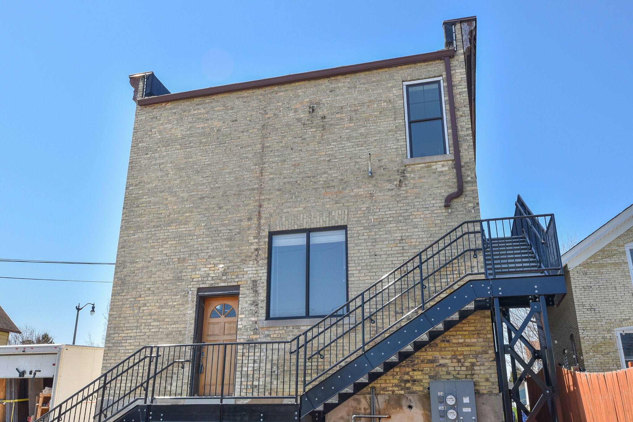 Rear of Building and Fire Escape - 104 E Prospect St