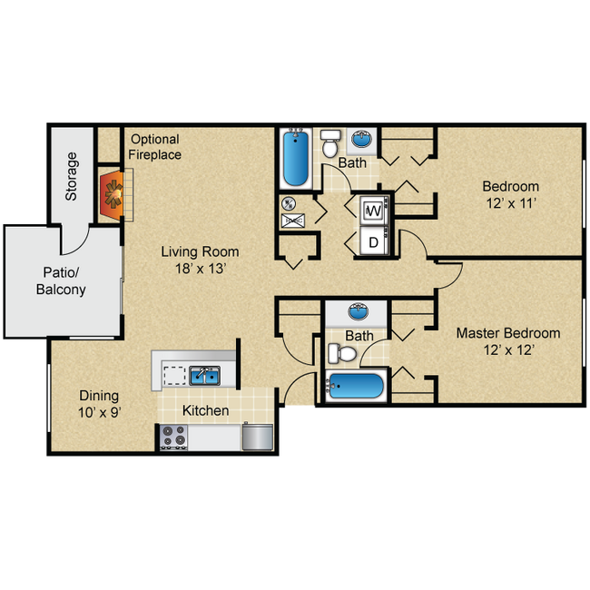 Floorplan - The Villages of Bent Tree Apartments